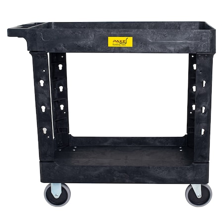 Pake Handling Tools Plastic Utility Cart, 550 lb. Cap, 34.5" x 16.7", 2 Shelves PAKPP05